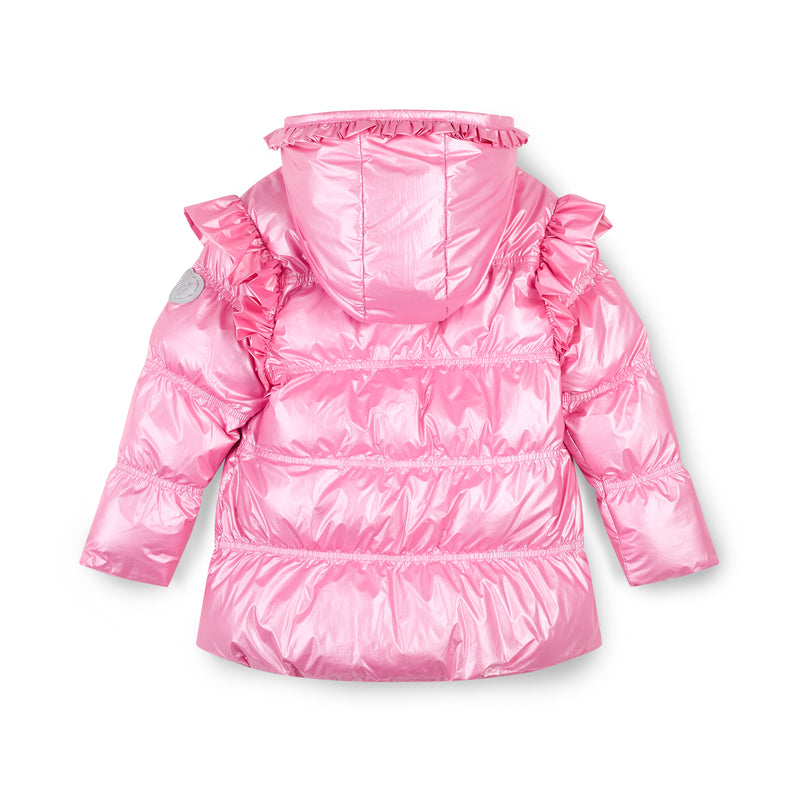 Liliana Heart Pocket Padded Jacket - Peony Pink