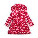 Lauren Heart Print Bow Jacket - Vibrant Red