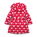 Lauren Heart Print Bow Jacket - Vibrant Red