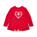 Lola Heart Print Legging Set - Vibrant Red