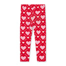 Lola Heart Print Legging Set - Vibrant Red