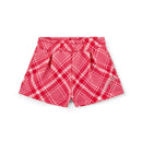 Lexi Check Bow Short Set - Vibrant Red
