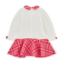 Lottie Check Bow Dress - Snow White