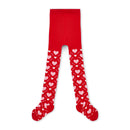 Lake Heart Print Tights - Vibrant Red