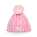 Mallory Pom Pom Knit Hat - Peony Pink