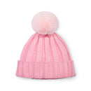 Mallory Pom Pom Knit Hat - Peony Pink