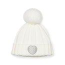 Mallory Pom Pom Knit Hat - Snow White
