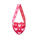 Louise Heart Print Heart Bag - Vibrant Red