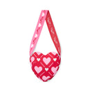 Louise Heart Print Heart Bag - Vibrant Red