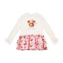 Madison Bear Print Legging Set - Snow White