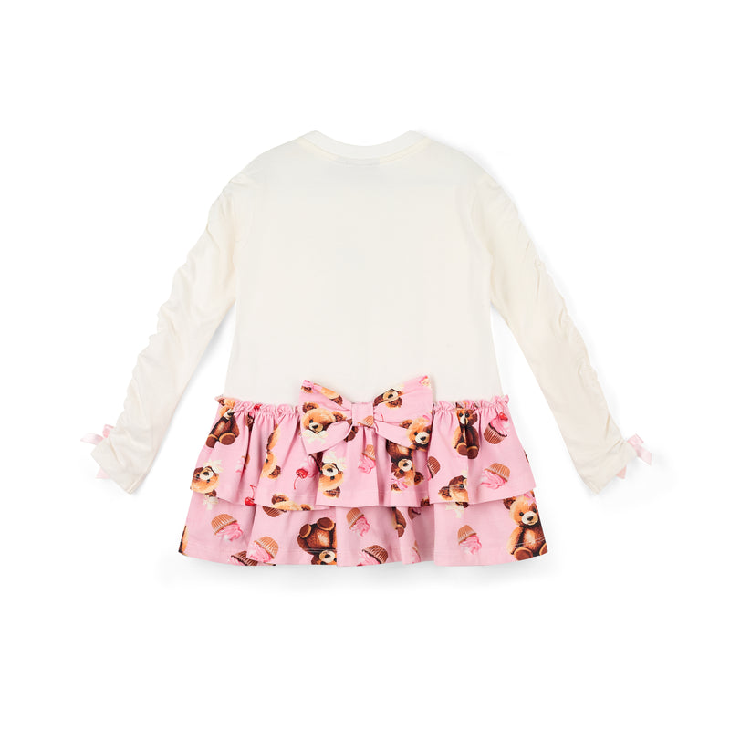 Madison Bear Print Legging Set - Snow White