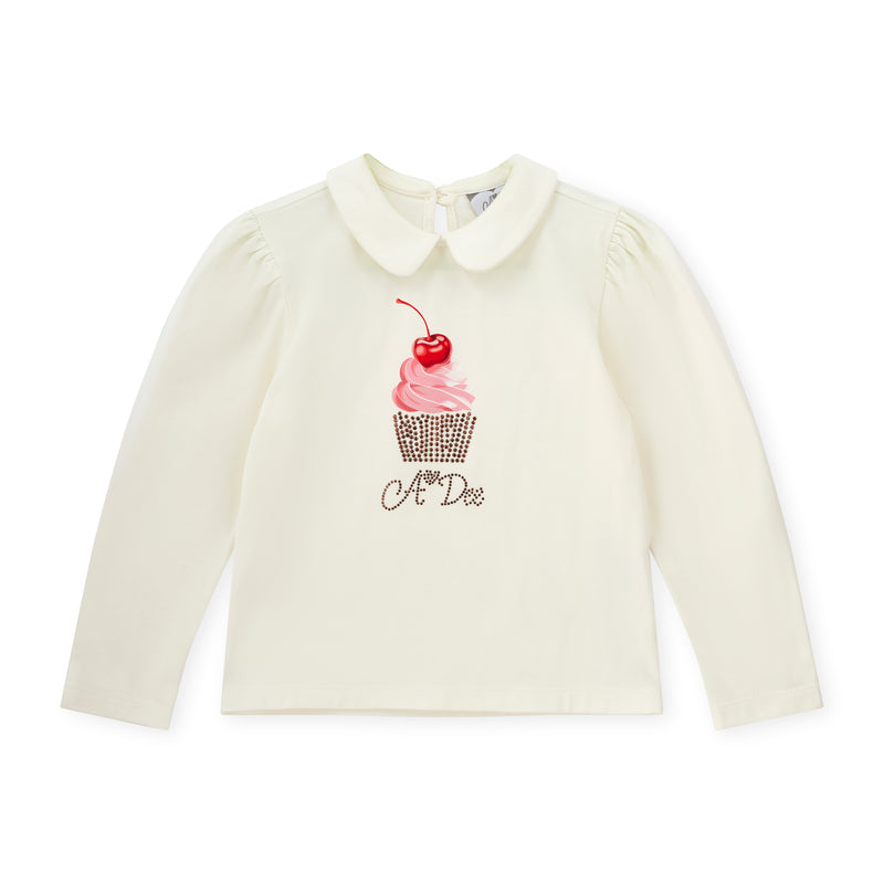 Mabel Bear Print Skirt Set - Snow White