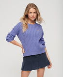 Dropped Shoulder Cable Jumper - Lolite Blue