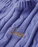 Dropped Shoulder Cable Jumper - Lolite Blue