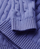 Dropped Shoulder Cable Jumper - Lolite Blue