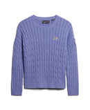 Dropped Shoulder Cable Jumper - Lolite Blue