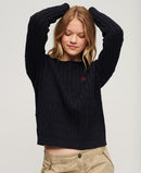 Dropped Shoulder Cable Jumper - Eclipse Navy