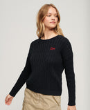 Dropped Shoulder Cable Jumper - Eclipse Navy