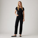 Ribcage Straight Ankle Jean - Black Sprout