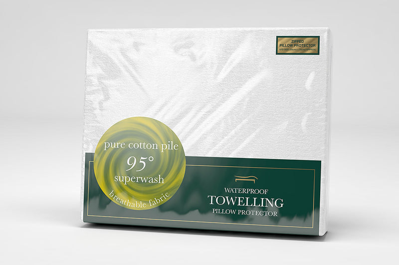 Terry Towelling Waterproof King Size Pillow Protector - 50x90cm