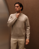 1/4 Zip Jumper - Grey Oat