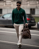 1/4 Zip Jumper - Hunter Green