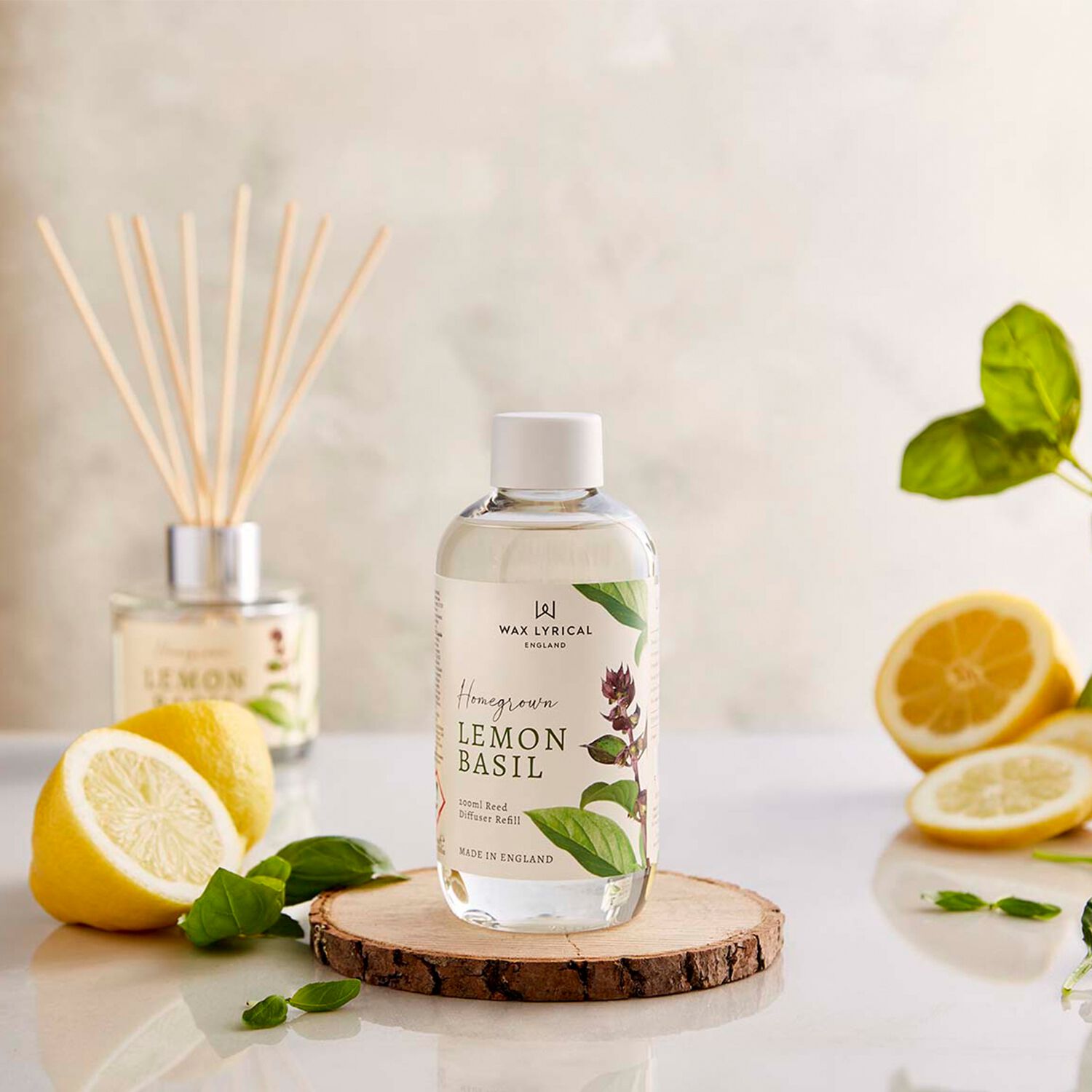 Homegrown Diffuser Refill 200ml - Lemon Basil