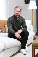 Wesley 1/2 Zip Sweatshirt - Khaki