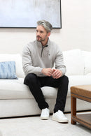 Wesley 1/2 Zip Sweatshirt - Putty
