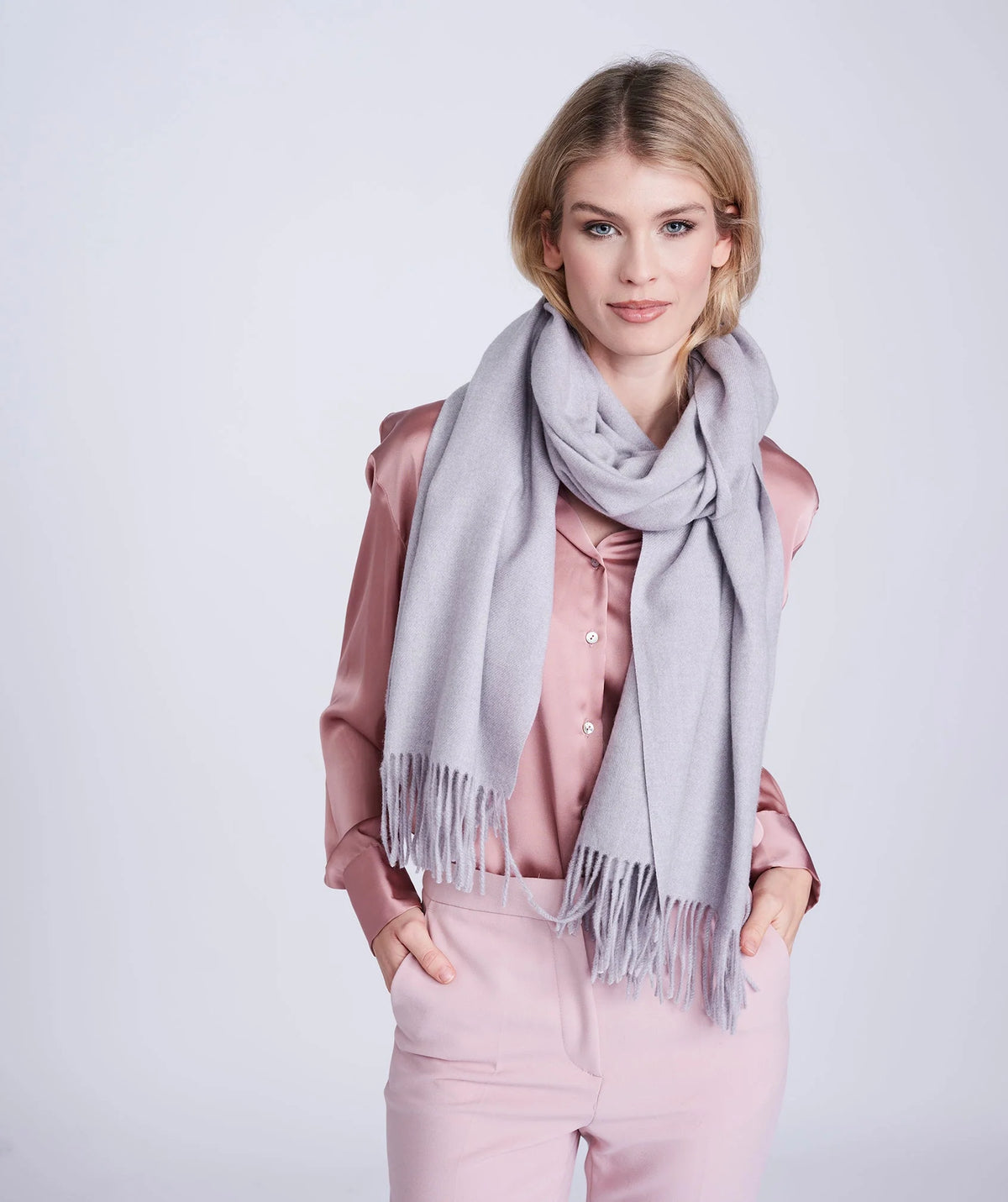 Willow Scarf Silver Grey
