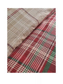 Bennet Check Brushed Cotton Duvet Cover Set - Red