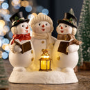 Trio of Snowmen Carol Singers LED