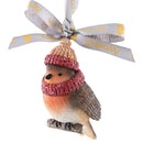 Woolly Hat Robin Hanging Ornament