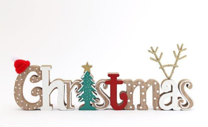 40cm Christmas Word Decoration