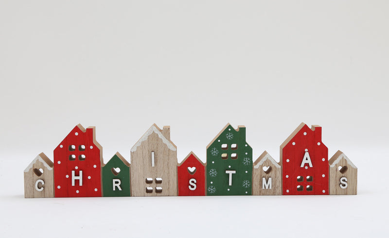 39cm Wooden House Word Decoration