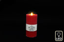 15cm LED Pillar Candle - Red