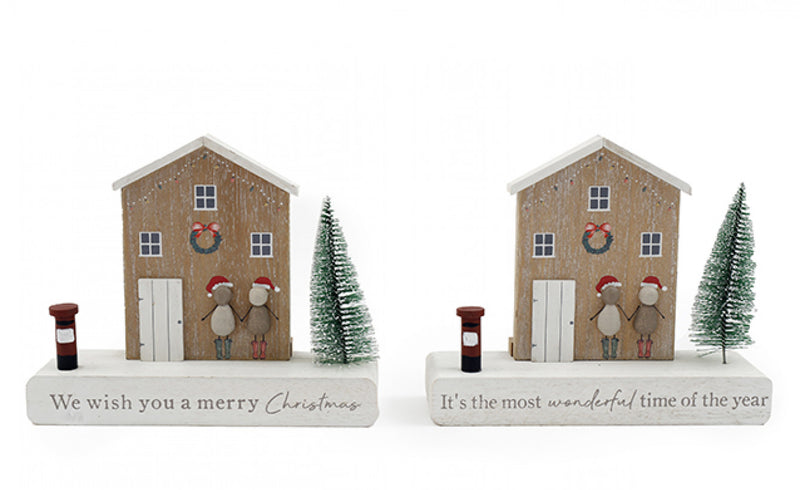 20 x 17cm House Pebble On Stand