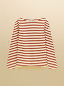 Harbour Stripe Long Sleeve Tee - Creme & Burnt Orange