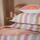 Wobble Stripe Duvet Cover Set - Multi-Coloured