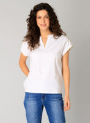 Renea V Neck Shirt - Off White