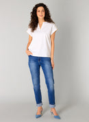 Renea V Neck Shirt - Off White
