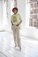 Gianina Essential Front Print Tee - Off White