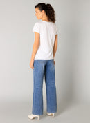 Gianina Essential Front Print Tee - Off White