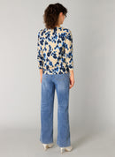 Raissa Print Blouse - Summer Blue/multi