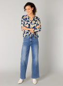 Raissa Print Blouse - Summer Blue/multi