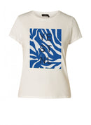 Gianina Essential Front Print Tee - Cobalt