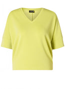 Riley V Neck Shirt - Citric Green