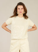 Iliya ShortSleeve Round Neck Jumper - Natural