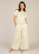 Iliya ShortSleeve Round Neck Jumper - Natural