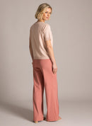Kassy Short Sleeve Button Cardigan - Rose Clay